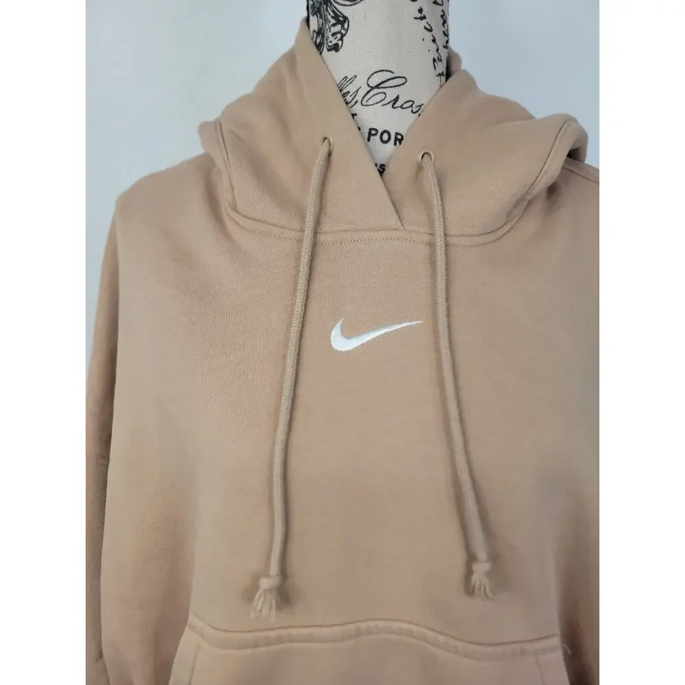 Nike Hoodie Womens SZ M Phoenix Fleece Oversized Pullover Center Swoosh DQ5858